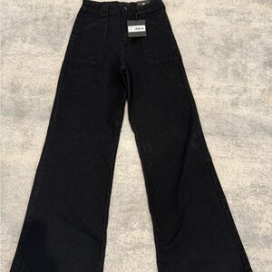 NWT JB DENIM Women's Black Wide-Leg Jeans- size 26